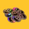 Picture of Holographic Smiley Mask Sticker, Picture 1